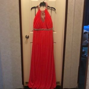 Jodi Kristopher Coral Prom Dress Size 15